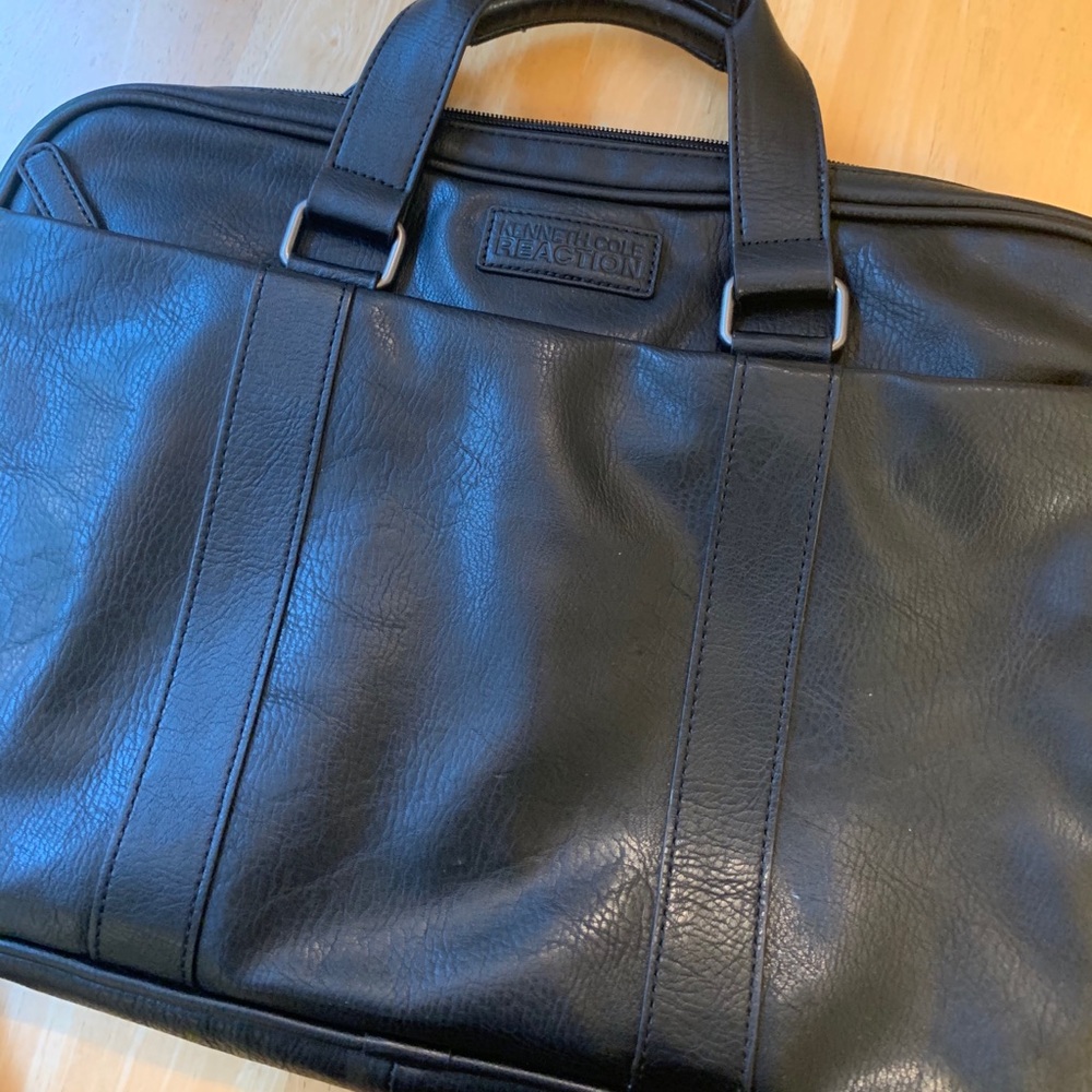 Kenneth Cole Black Leather Briefcase